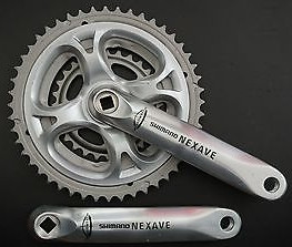 ANGRENAJ PEDALIER SHIMANO NEXAVE FC-T411 48X38X28T BRAT 175MM PT. 8 VIT. PE SPATE HOLLOW ARM FARA CG VRAC