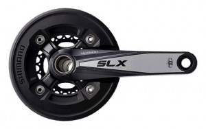 ANGRENAJ PEDALIER SHIMANO SLX FC-M665 36X22T BRAT 170MM HOLLOWTECH 2 INCOMPATIBIL CHAINCASE CU BB CU BASH GUARD AMBALAT IND.