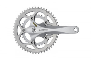 ANGRENAJ PEDALIER SHIMANO SORA FC-R345-S 50X34T BRAT 170MM PT. 9 VIT. PE SPATE OCTALINK FARA CG ARGINTIU IND.PAC