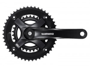 ANGRENAJ PEDALIER SHIMANO TOURNEY FC-TY501-2 46X30T BRAT 175MM PT. 7/8 VIT. PE SPATE FARA CG INCL. SURUBURI DE FIXARE INCOMPATIBIL CHAIN CASE NEGRU AMBALAT IND.