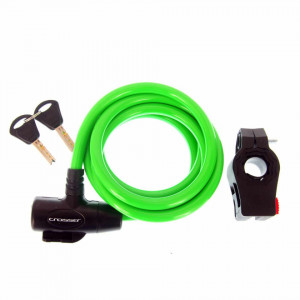 Antifurt Cablu CROSSER CL-823 10mm/180cm - Green - Img 2