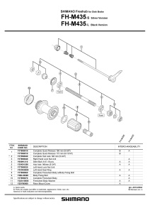 AX BUTUC SHIMANO FH-M435 COMPLET 146MM (5-3/4")