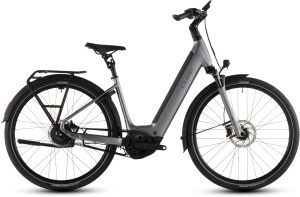 BICICLETA ELECTRICA CUBE SUPREME HYBRID DELUXE PRO 600 EASY ENTRY QUICKSILVER GREY 2026 46 cm