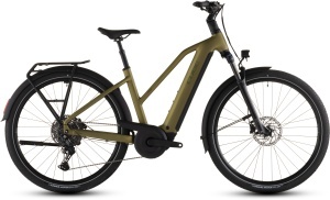 BICICLETA ELECTRICA CUBE TOURING HYBRID PRO 800 TRAPEZE GOLDENLIME BLACK 2026 58cm