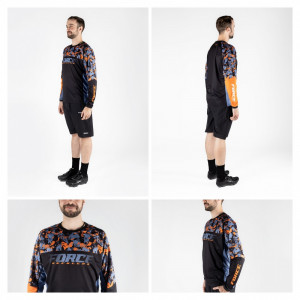 Bluza Force Reckless Maneca Lunga, Black-Orange M - Img 4