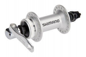 BUTUC FATA SHIMANO ALIVIO HB-M435-L 32H OLD 100MM AX 108MM QR 133MM ARGINTIU FOR CENTER LOCK DISC ROTOR CU PROTECTIE PT. MONTURA DISCULUI ARGINTIU AMBALAT IND.