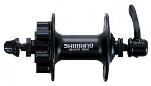 BUTUC FATA SHIMANO HB-M475-L 36H OLD 100MM AX 108MM QR 133MM PT. ROTOR 6-SURUBURI NEGRU AMBALAT IND.