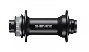 BUTUC FATA SHIMANO HB-MT400-B PT.DISC CENTER LOCK 36H PT.15MM THRU AXLE(FARA AX) OLD:110MM FARA PIULITA DE STRANGERE NEGRU AMBALAT IND.