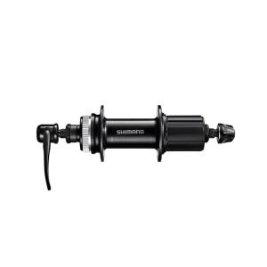 BUTUC SPATE SHIMANO FH-QC300-HM CENTER LOCK DISC FARA PIULITA DE STRANGERE 36H OLD:135MM QR:170MM(BLACK) CU ROTOR MOUNT COVER BLACK AMBALAT IND.