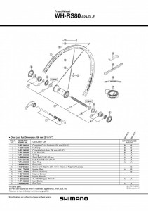 CAPAC BUTUC SHIMANO WH-RS80-F