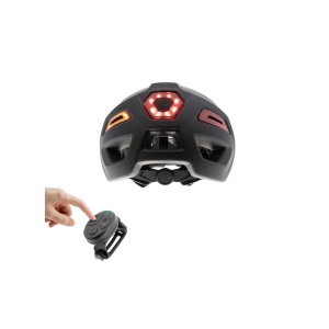 Casca cu lumini fata/spate si semnalizare CP04 Neagra M - Img 4