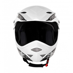 Casca Force Downhill Junior Alb lucios S-M (54-58 cm) - Img 8
