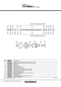 CASETA SHIMANO FH-RM40 COMPLETA INCL. GARNITURA DE PRAF DREAPTA