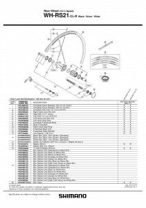 CASETA SHIMANO WH-RS21-CL-R