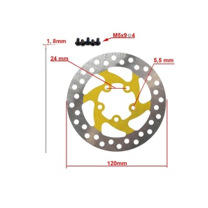 Disc frana 120mm 5 gauri Galben - Img 2