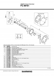 DISTANTIER SHIMANO FC-M761 0.7MM - Img 2