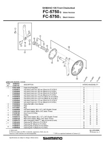 FOAIE SHIMANO FC-5750S 50T-F ARGINTIE