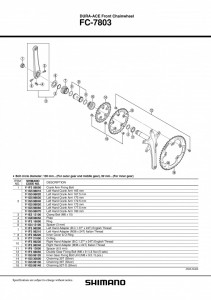 FOAIE SHIMANO FC-7803 30T ARGINTIE - Img 2
