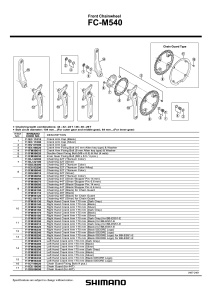 FOAIE SHIMANO FC-M540 44T ARGINTIE CU STOPPER PIN 14MM