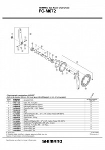 FOAIE SHIMANO FC-M672 40T-AN