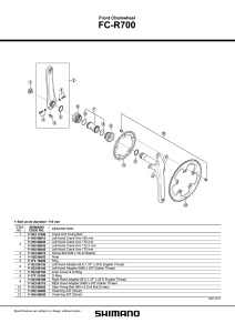 FOAIE SHIMANO FC-R700 34T ARGINTIE