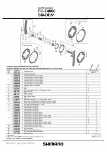 FOAIE SHIMANO FC-T4060 48T NEAGRA PT. 48-36-26T