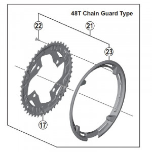 FOAIE SHIMANO FC-T4060 48T PT. 48X36X26T ARGINTIU PT. CHAIN GUARD