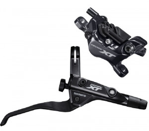 FRANA PE DISC SET ASAMBLAT /J-kit DEORE XT BL-T8100(R) BR-M8120(R) FARA ADAPTOR PLACUTE RESIN CU ARIPIOARE DE RACIRE 1700MM FURTUN (SM-BH90-SBM NEGRU) INCLUDE INSERTIE CONECTARE AMBALAT IND.