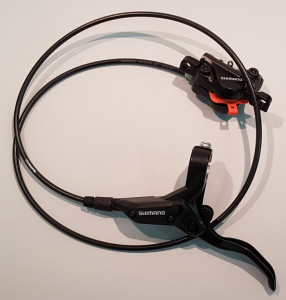 FRANA PE DISC SET ASAMBLAT SHIMANO ACERA MANETA BL-M396L(S) ETRIER BR-M395L(F) HIDRAULICA FARA ADAPTOR PLACUTE RESIN FURTUN SM-BH59 1000MM NEGRU INCL. OLIVA SI INSERTIE CONECTARE NEGRU AMBALAT IND.