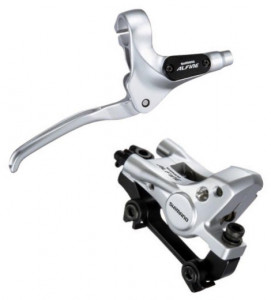 FRANA PE DISC SET ASAMBLAT SHIMANO ALFINE BL-S502(R) BR-S500(R) HIDRAULICA ADAPTOR PT. STANDARD (RING) PLACUTE RESIN FURTUN SM-BH59 1700MM INCL. OLIVA & INSERTIE CONECTARE VRAC