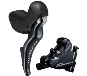 FRANA PE DISC SET ASAMBLAT SHIMANO /J-kit DIRECT ST-R8025(R) BR-R8070(R) PT. 25MM MNT PLACUTE RESIN CU ARIPIOARE DE RACIRE SL INNER 2200MM FURTUN 1700MM (SM-BH90 BLACK) OT-SP41 600/300MM AMBALAT IND.