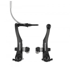 FRANA V-BRAKE SHIMANO ALIVIO BR-R353 FATA X-TYPE (SAIBA SUBTIRE IN EXTERIOR) SABOTI S70T SURUBURI 16.0/25.0MM TUBE 90D NEGRU AMBALAT IND.