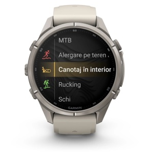 Garmin Fenix 9 Pro - inReach, 43mm Titan cu curea din silicon Gray/Dark Sandstone - Img 4