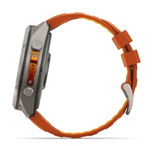 Garmin Fenix 9 Pro - inReach, 51mm Titan cu curea din silicon Autumn Orange/Spark Orange - Img 13