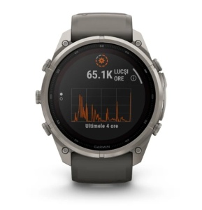 Garmin Fenix 9 Pro - inReach, Solar, 51mm Titan Pebble Gray cu curea din silicon Silver Gray - Img 4