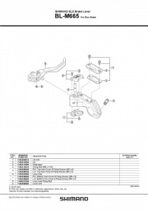 MANETA DE FRANA (LEVIER) SHIMANO BL-M665
