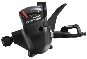MANETA DE SCHIMBATOR SHIMANO DEORE SL-T610 STANGA 3 VIT. CABLU 1800MM OGD NEGRU AMBALAT IND.