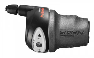 MANETA DE SCHIMBATOR SHIMANO NEXUS SL-7S31 7 VIT. REVO SHIFTER CABLU 2330MM CAMASA NEAGRA 2100MM/CAPETE/SURUB INTERN DE FIXARE PT. CJ-NX10 NEGRU AMBALAT IND.
