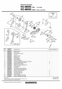 MANETA DE TENSIONARE AMBREIAJ PT SHIMANO RD-M985 & SURUB M2.6X6 - Img 2