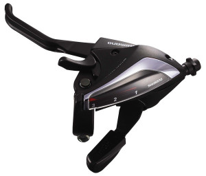 MANETA SCHIMBATOR/FRANA SHIMANO ACERA ST-EF60-L(LL)2A STANGA 3 VIT. 2 DEGETE PT. FRANA V-BRAKE CABLU DE SCHIMBATOR 1800MM NEGRU VRAC