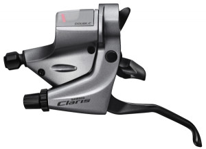 MANETA SCHIMBATOR/FRANA SHIMANO CLARIS ST-R240-L STANGA 2 VIT. CABLU 1800MM PT. FRANA MECANICA PE DISC/CALPER/CANTI AMBALAT IND.