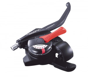 MANETA SCHIMBATOR/FRANA SHIMANO ST-EF40-7R(LL)2S TOURNEY DREAPTA 7-VIT. CABLU 2050MM EZ-FIRE PLUS 2F-RESIN/STEEL PT. V-BRAKE BLACKVERSION CLAMP BOLT:ALLEN KEY TYPE VRAC