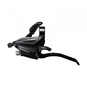 MANETA SCHIMBATOR/FRANA SHIMANO ST-EF500-2L STANGA 2 VIT. CABLU 1800MM EZ-FIRE PLUS 4 DEGETE PT. V-BRAKE NECESITA MODULATOR NEGRU AMBALAT IND.