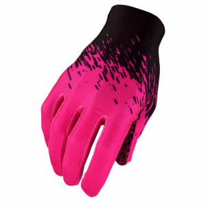 Manusi cu degete SUPACAZ SupaG - negru / roz neon - M