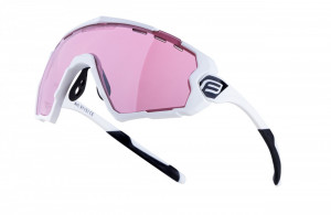 Ochelari Force Ombro, lentila roz laser, alb mat