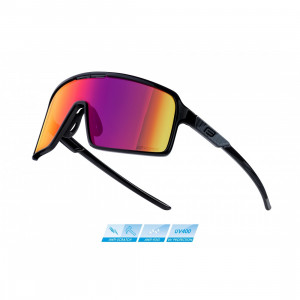Ochelari Force Static Black, Purple Mirror Lens