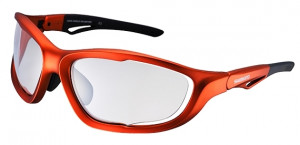 OCHELARI SHIMANO S60X-PH MAT METALLIC ORANGE/BLACK LENTILE PHOTOCHROMIC CLEAR (16)