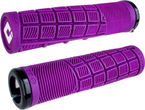 ODI Grips Reflex v2.1 Lock-On purple w/ black clamps 135mm