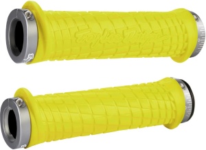 ODI MTB grips Troy Lee Designs Lock-On yellow, 130mm grey clamps