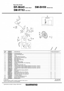 PAD SPACER SHIMANO BR-M445